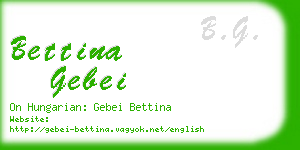 bettina gebei business card